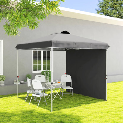 8 x 8 ft Pop Up Canopy, Adjustable Height, Sidewall, Carry Bag, Dark Grey Pop Up Canopies at Gallery Canada