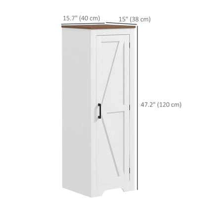 Farmhouse Accent Cabinet, Adjustable Shelf, Barn Door, White Storage Cabinets at Gallery Canada