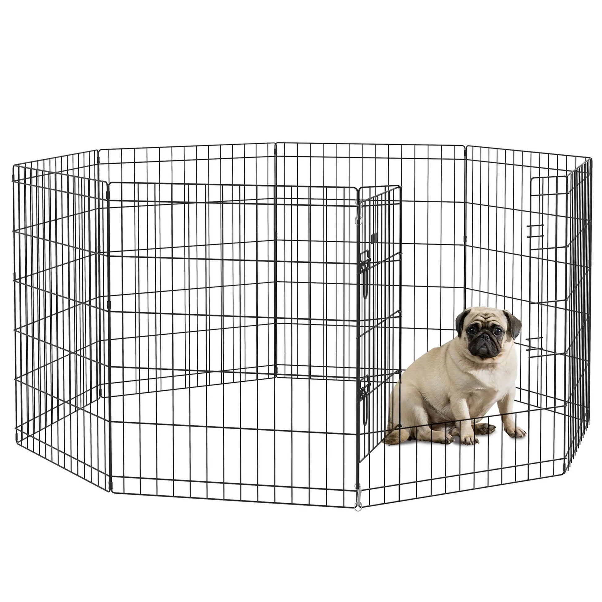 30inch Foldable Metal Pet Playpen, Dog Kennel Cage, 8 Panel Houses, Kennels & Pens at Gallery Canada