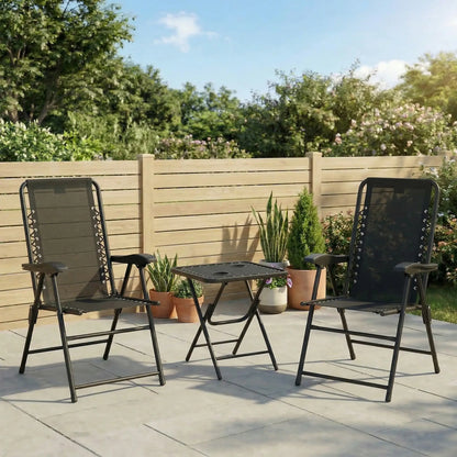 3-Piece Patio Bistro Set, Outdoor Folding Table & Chairs Bistro Sets at Gallery Canada