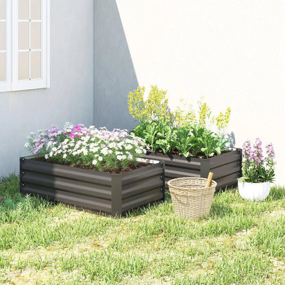 Galvanized Raised Garden Beds, Outdoor Planter Box, Black Galvanized Planter Boxes at Gallery Canada