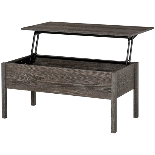39" Lift Top Coffee Table, Hidden Storage, Living Room, Grey Coffee Tables Light Grey at Gallery Canada
