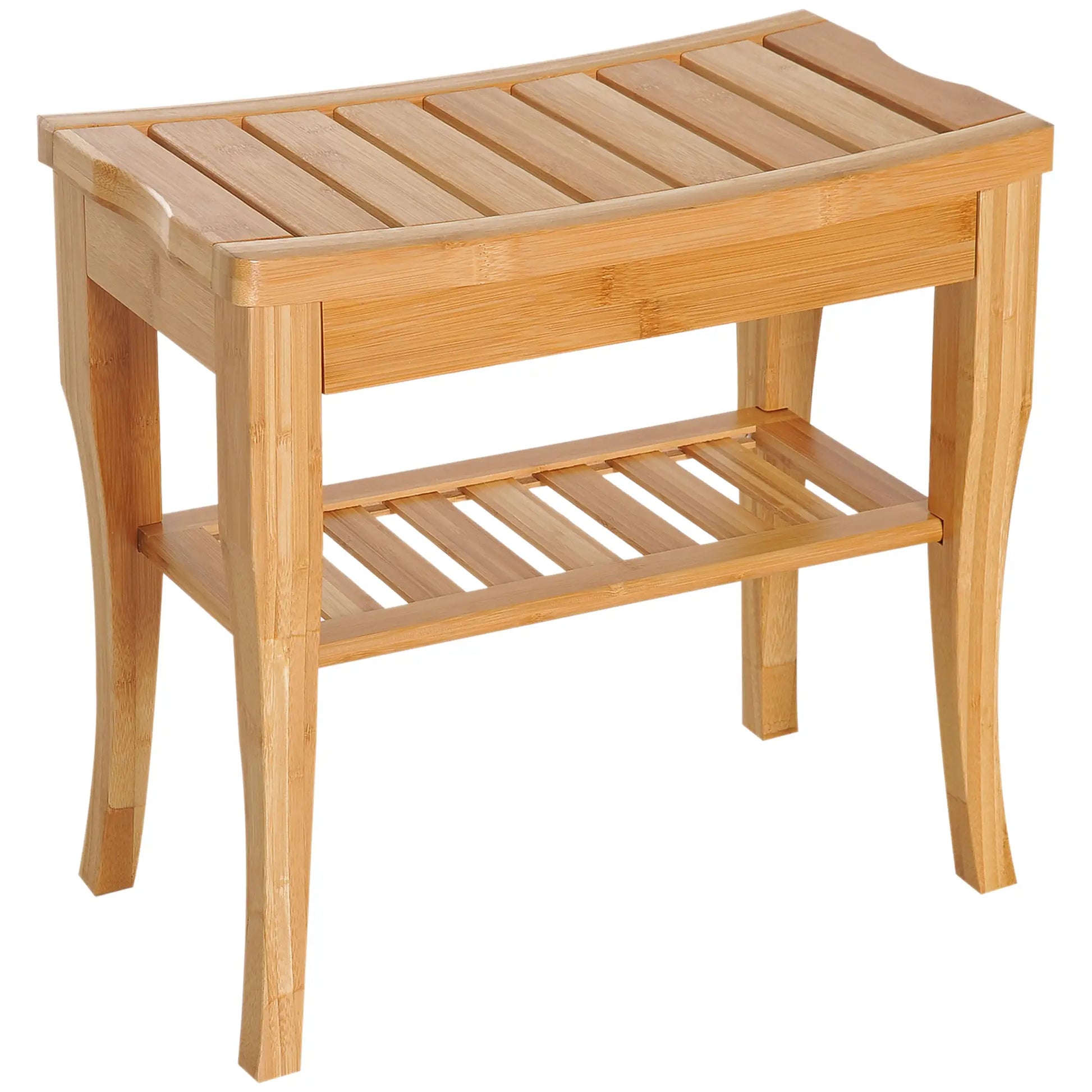 20" Bamboo Shower Bench, Bathroom Stool, Spa Bath Seat Bath Chairs at Gallery Canada