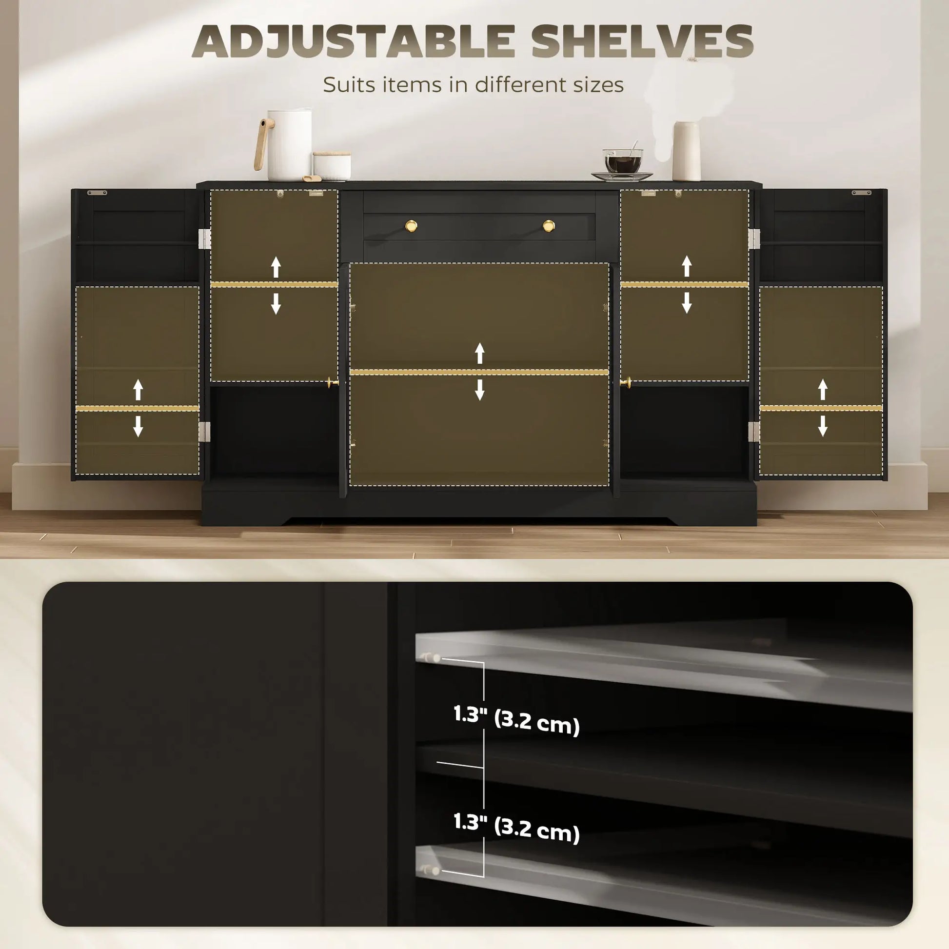 Sideboard Buffet Cabinet, Farmhouse Coffee Bar, Black Bar Cabinets at Gallery Canada