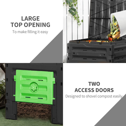 Compost Bin 120 Gallon Garden Composter With 80 Vents Outdoor Compost Bin at Gallery Canada
