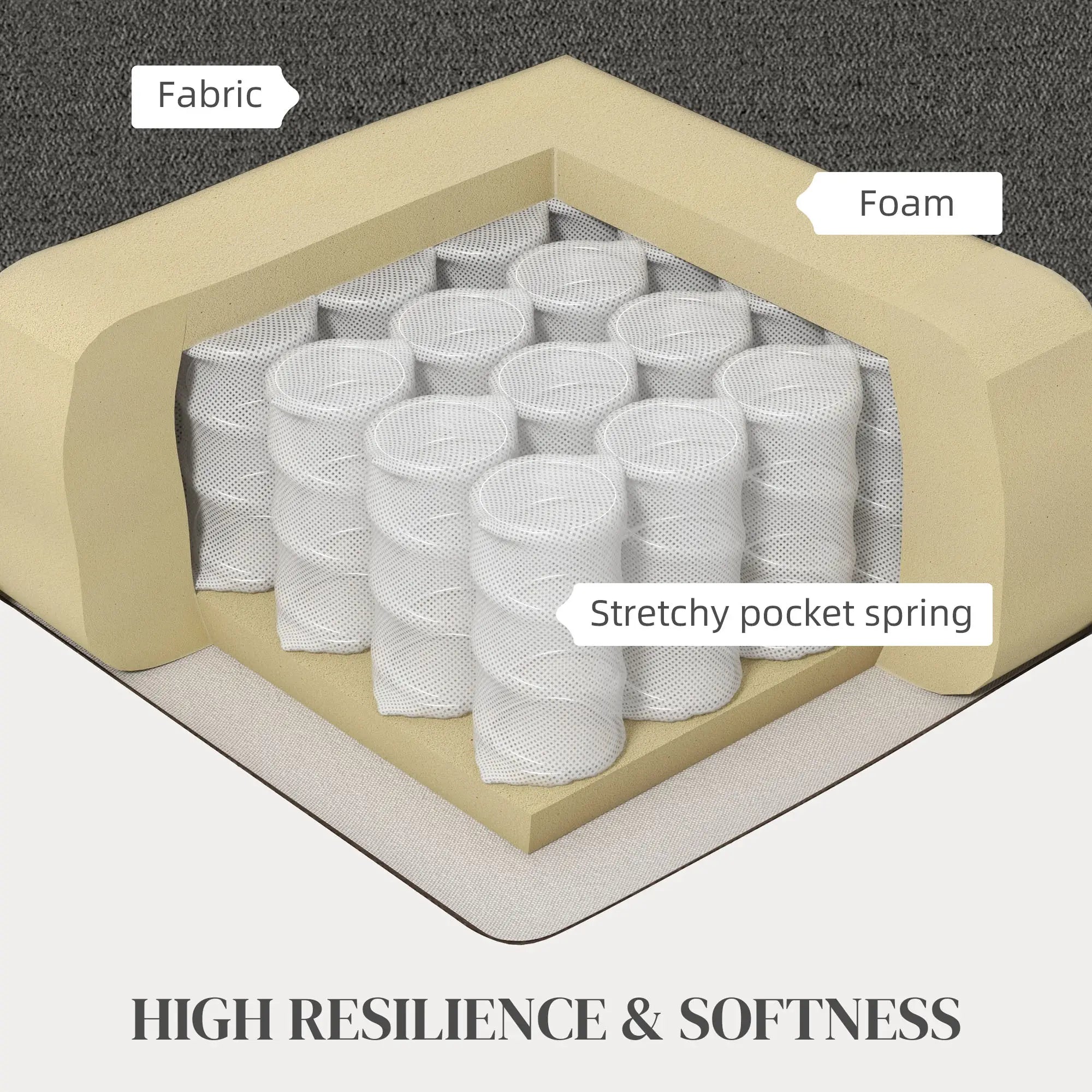 Modern Fabric Accent Chair, Seat Cushion, Non-Slip Pads, Dark Grey Accent Chairs at Gallery Canada