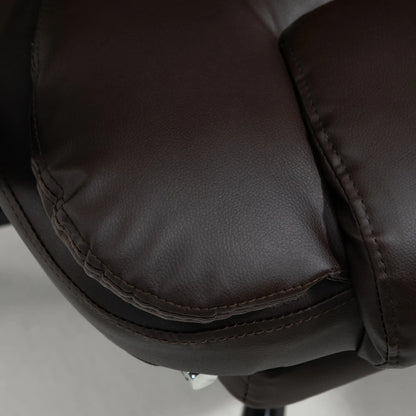 7-Point Vibrating Massage Chair, Reclining Office Chair, Adjustable Height, Brown Massage Chairs at Gallery Canada