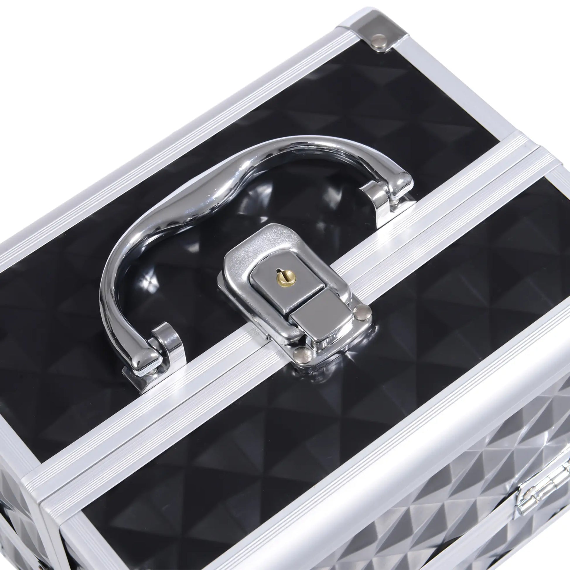 3 Tier Diamond Texture Makeup Train Case, Black Makeup Cases at Gallery Canada