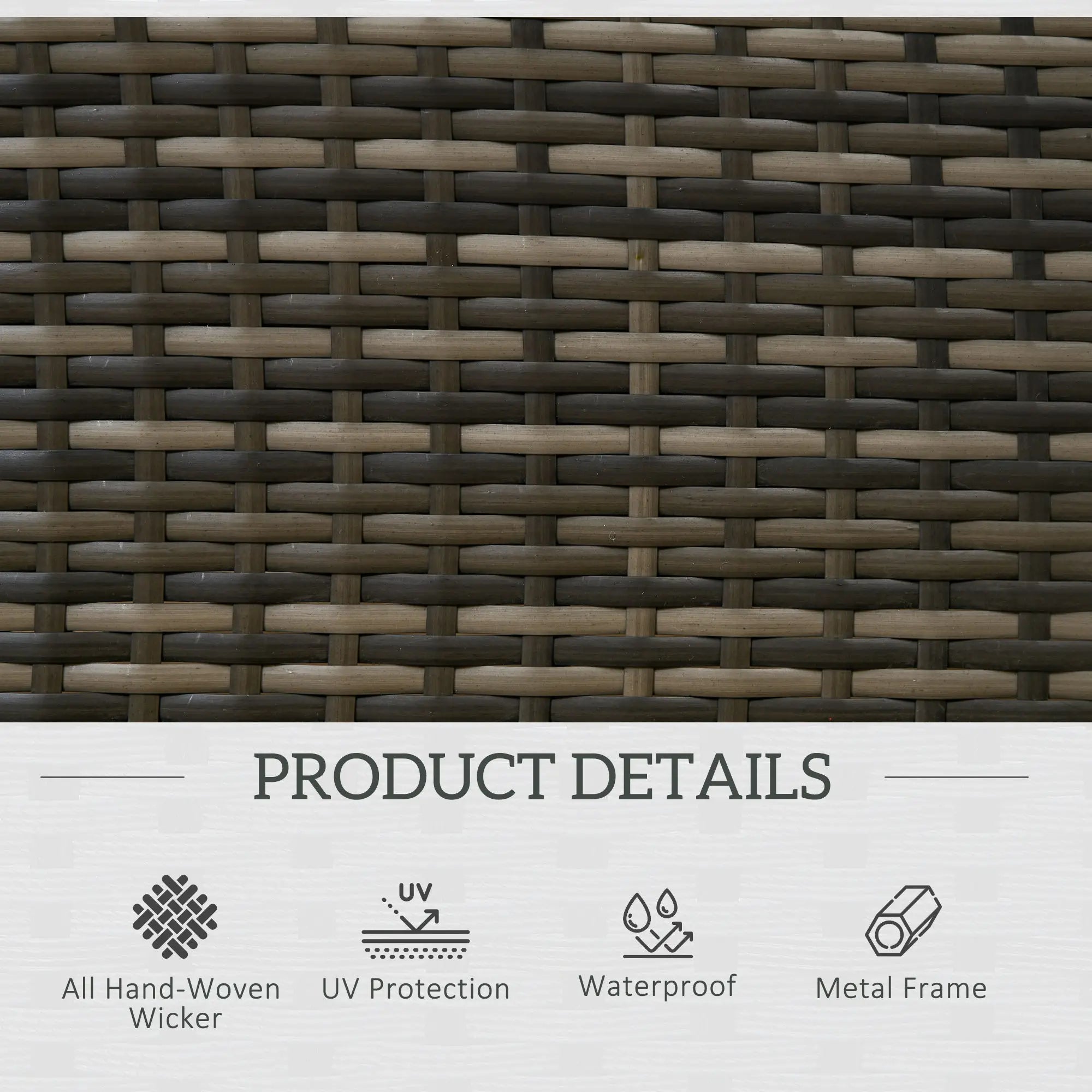 Outdoor Rattan Recliner Chair, Adjustable Back, Retractable Footrest, Khaki Chaise Loungers at Gallery Canada