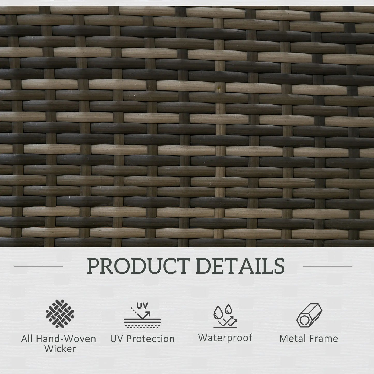 Outdoor Rattan Recliner Chair, Adjustable Back, Retractable Footrest, Khaki Chaise Loungers at Gallery Canada