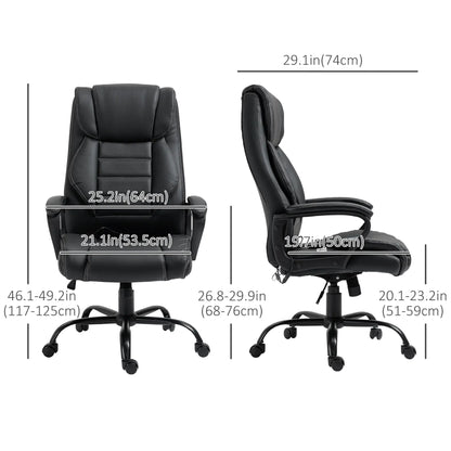 Massage Office Chair, High Back Executive, 6-Point Vibration, Adjustable Height, Black Massage Chairs at Gallery Canada