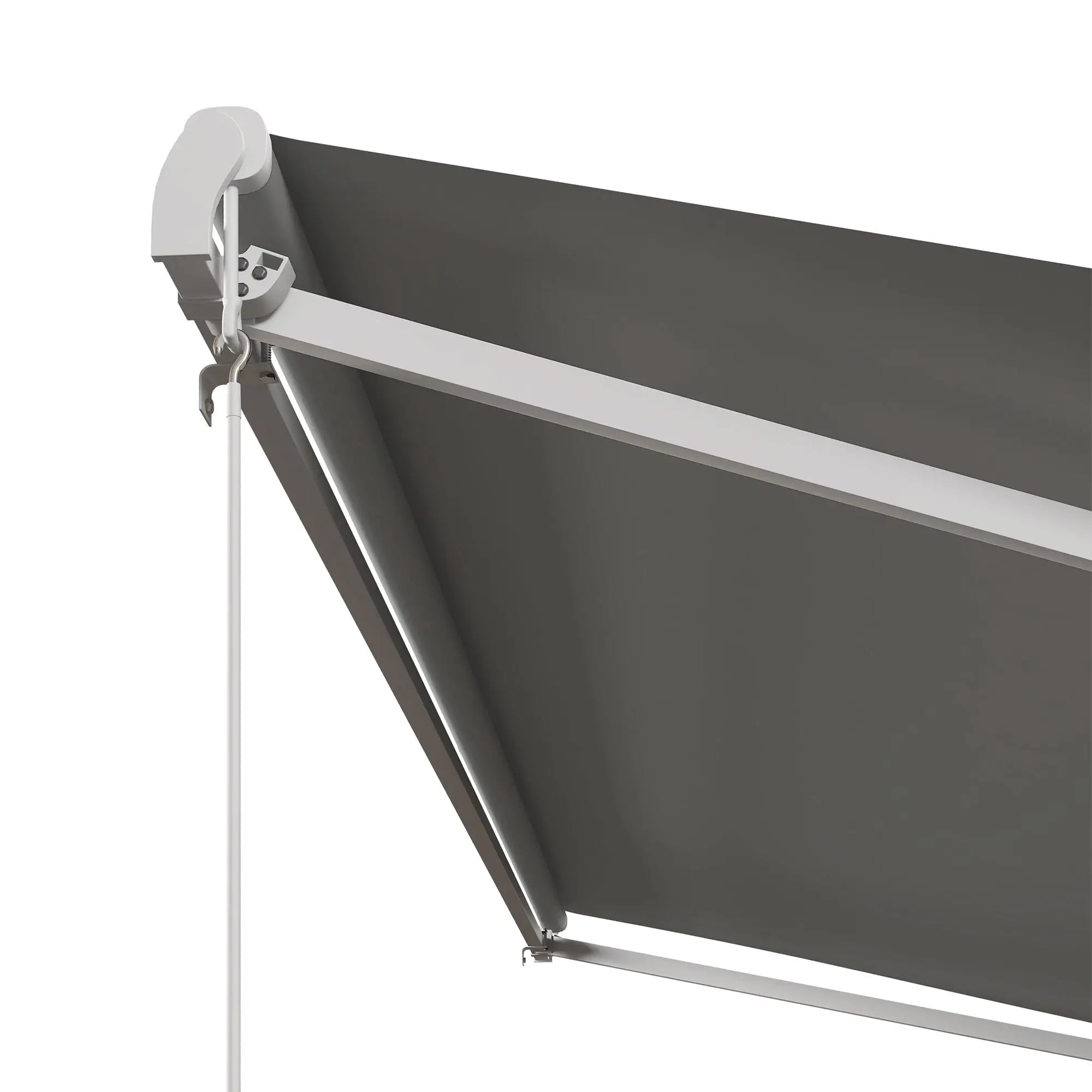 13' x 10' Electric Retractable Awning, Remote Controller, Light Grey Deck Awnings at Gallery Canada