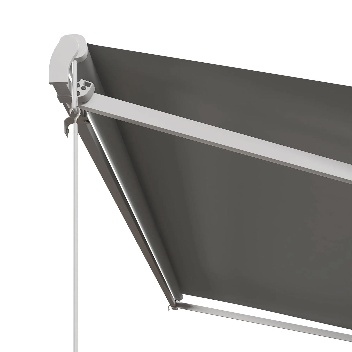 13' x 10' Electric Retractable Awning, Remote Controller, Light Grey Deck Awnings at Gallery Canada