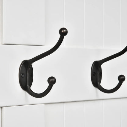 3-In-1 Hall Tree, Coat Rack, Shoe Storage, Bench Seat, White
