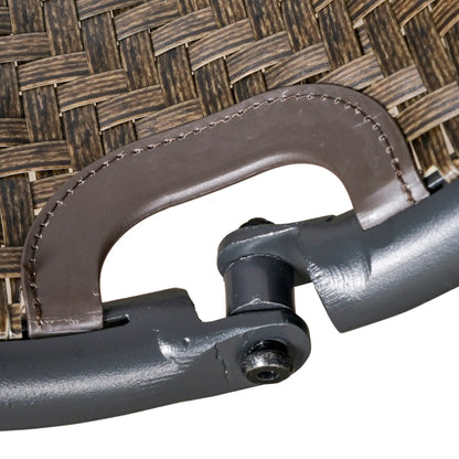 3 Pc Patio Wicker Rocking Chair Set, Outdoor PE Rattan, Brown Outdoor Rocking Chairs at Gallery Canada