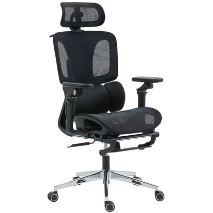 Ergonomic Mesh Office Chair, High Back, Lumbar Support, Black Task Chairs Black at Gallery Canada