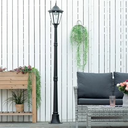77 Solar Lamp Post Light, Motion Activated, Adjustable Brightness, Black Solar Post Lamps at Gallery Canada