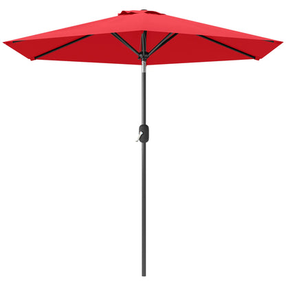 Patio Sun Umbrella, 6 Ribs, Wine Red Sun Umbrellas Wine Red at Gallery Canada