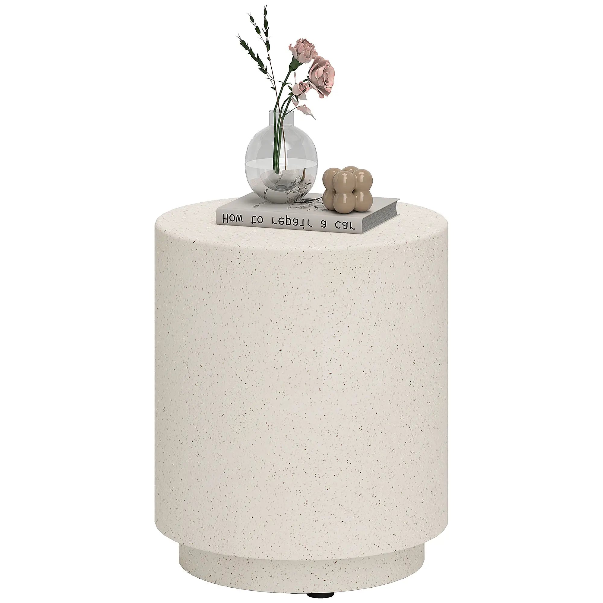 Terrazzo Finish Side Table, 17