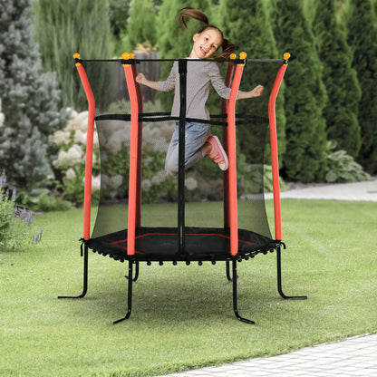 64" Kids Trampoline, Indoor Outdoor, Enclosure Net, Red Trampolines at Gallery Canada