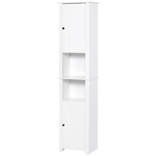 Tall Medicine Cabinet, Freestanding Bathroom Storage, White
