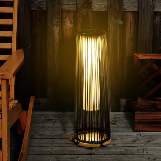 Solar Floor Lamp, LED Auto On/Off, IP44, Patio Porch Pathway, Brown Solar Post Lamps Brown at Gallery Canada