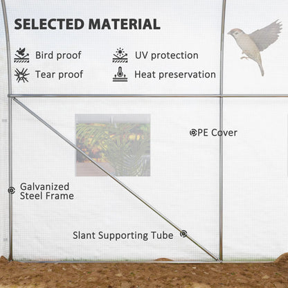 11.5' x 6.6' x 6.6' Portable Walk-In Greenhouse, White Tunnel Greenhouses at Gallery Canada