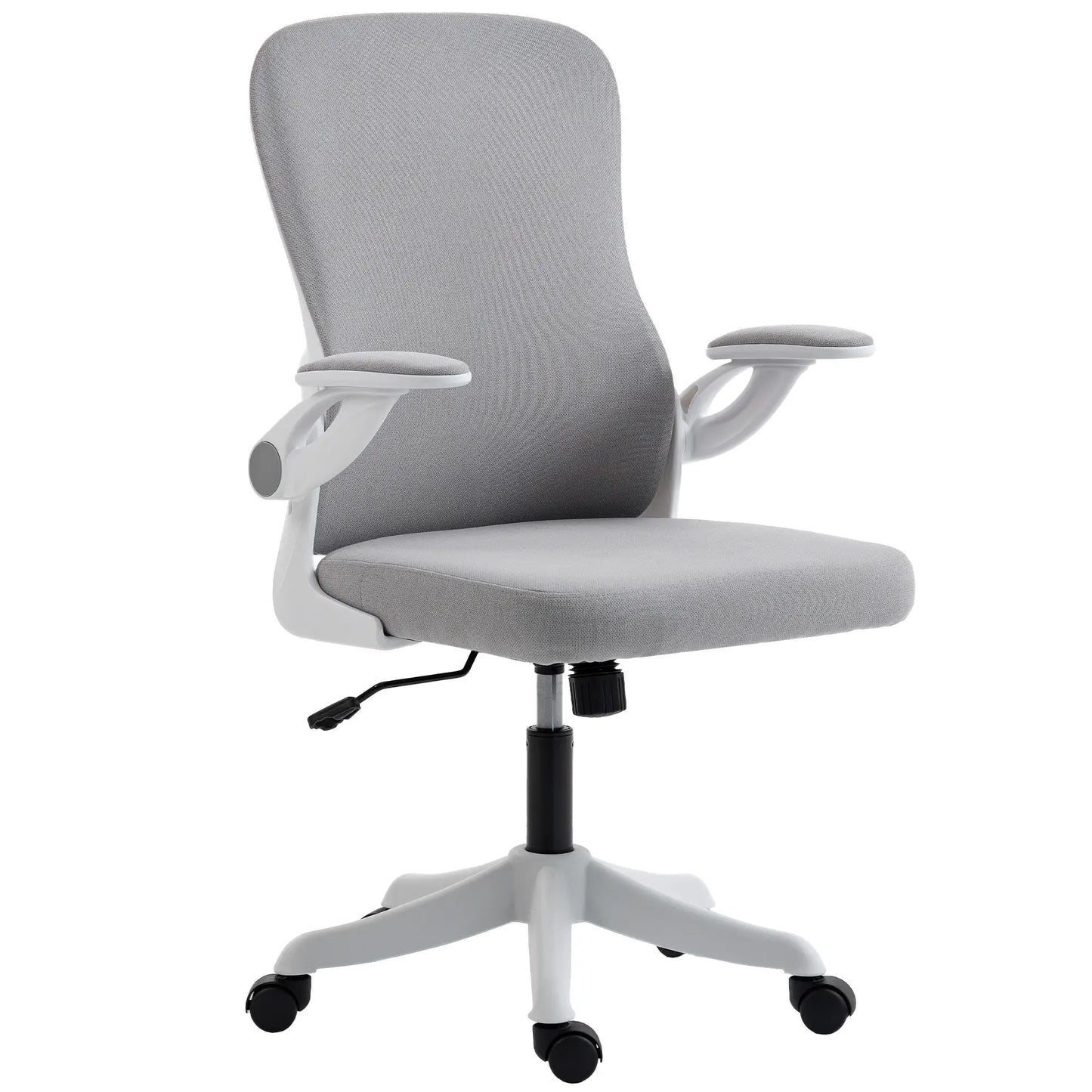 Ergonomic Swivel Office Chair, Adjustable Lumbar Support, Grey Task Chairs Grey, White, Black at Gallery Canada