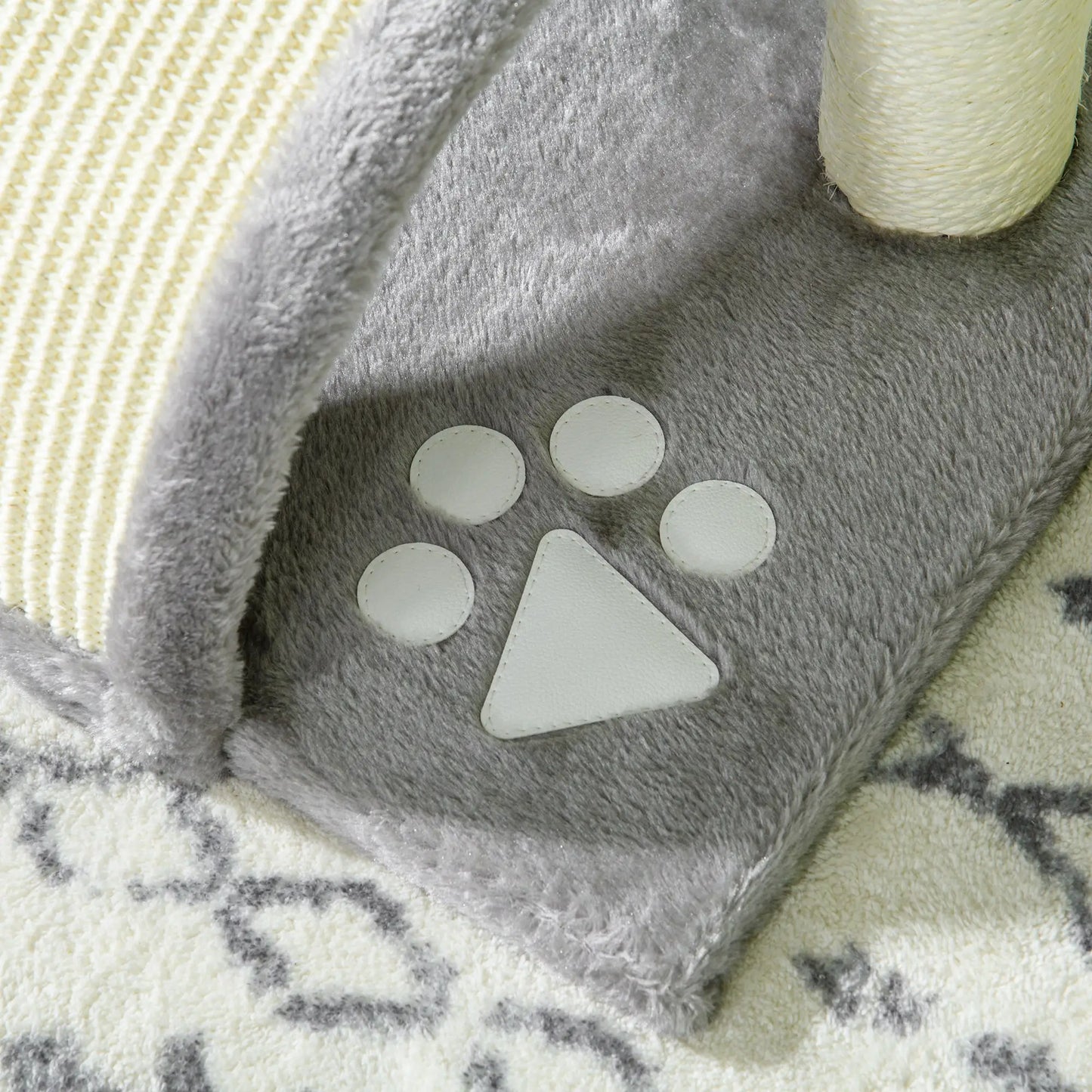 17" Cat Scratching Tree, Kitty House, Kitten Activity Centre, Grey Cat Posts at Gallery Canada