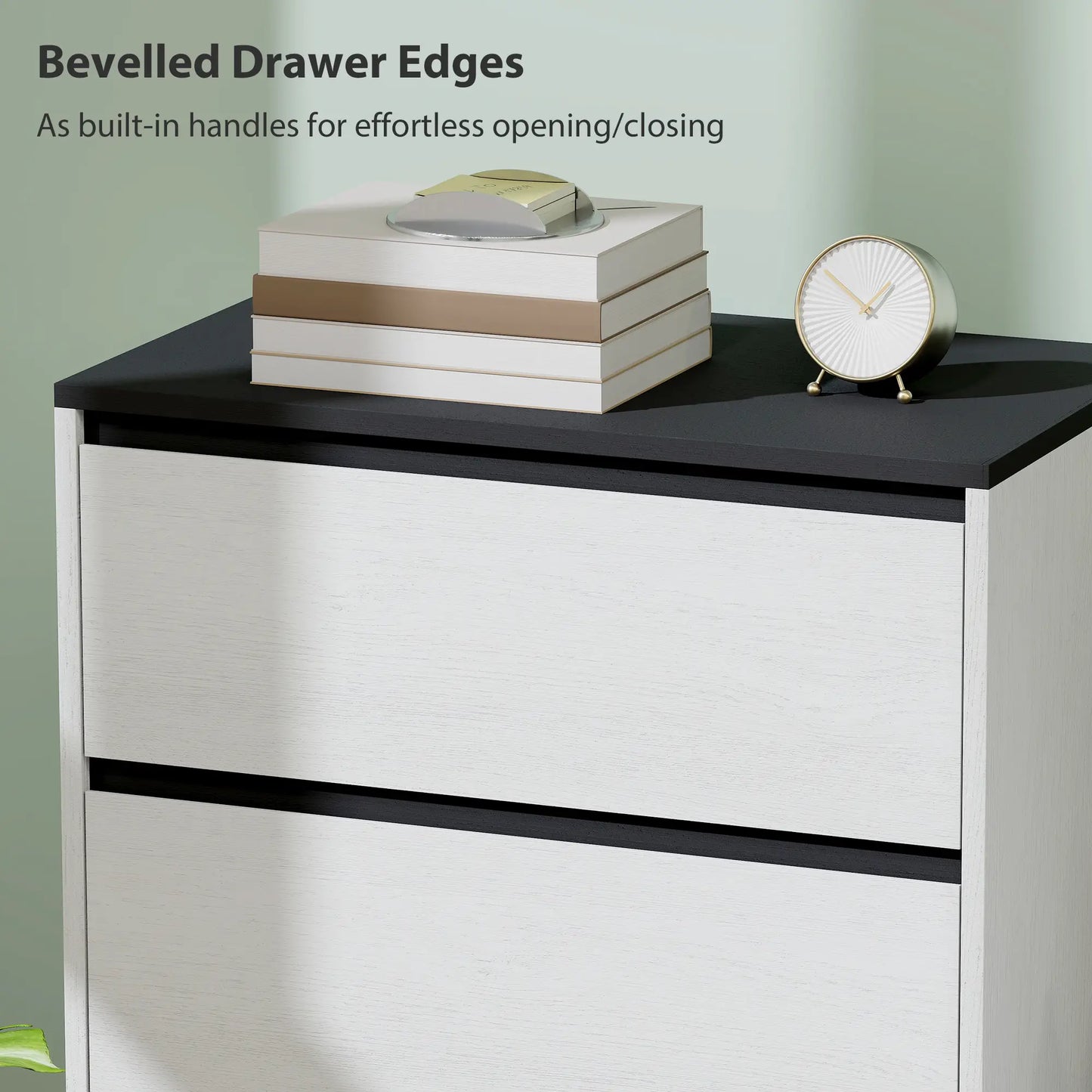 Tall Chest of Drawers, 4 Drawer Dresser, White Wood Effect, White Storage Cabinets at Gallery Canada