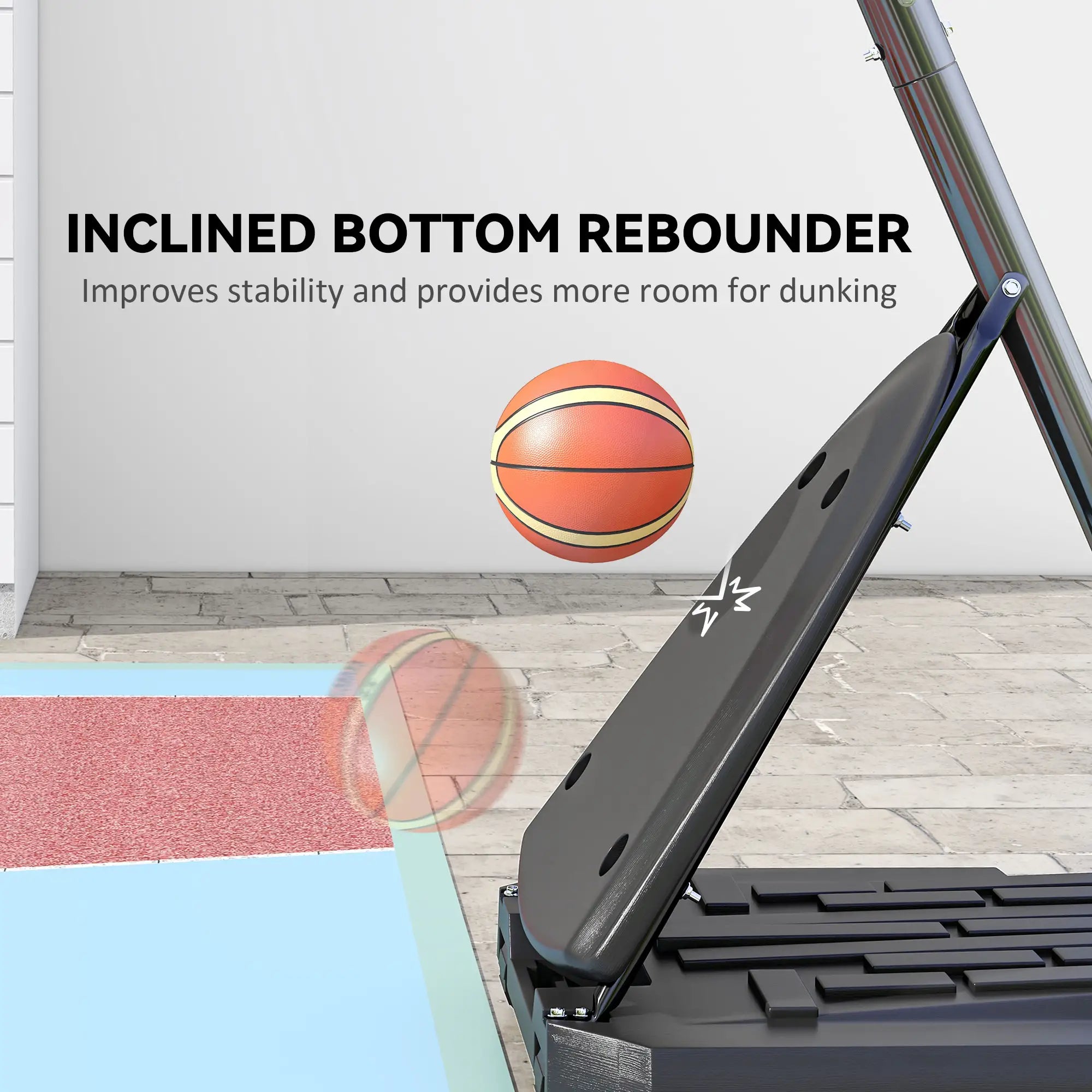Portable Basketball Hoop and Stand with Backboard, 115.4