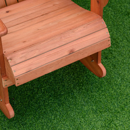 Wooden Adirondack Rocking Chair, Slatted Design, Teak Outdoor Rocking Chairs at Gallery Canada
