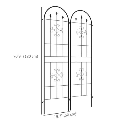 Metal Trellis Set of 2, Garden Support Frames, Arrow Design Plant Stands at Gallery Canada