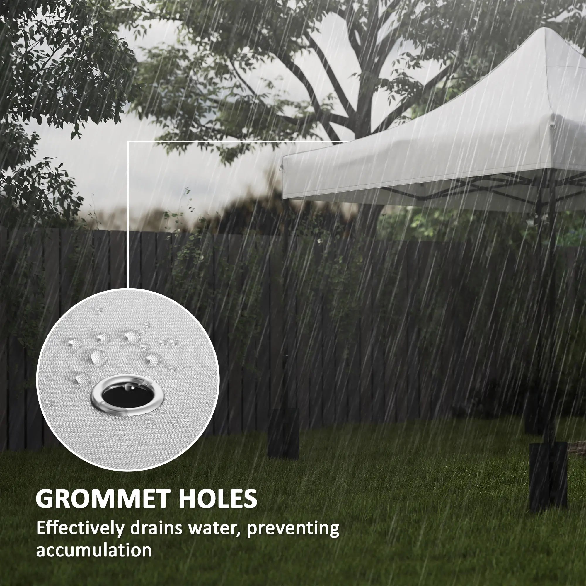 10' x 10' Replacement Canopy Top, Pop Up Tent, UPF50+, White Gazebo Canopy Replacement at Gallery Canada