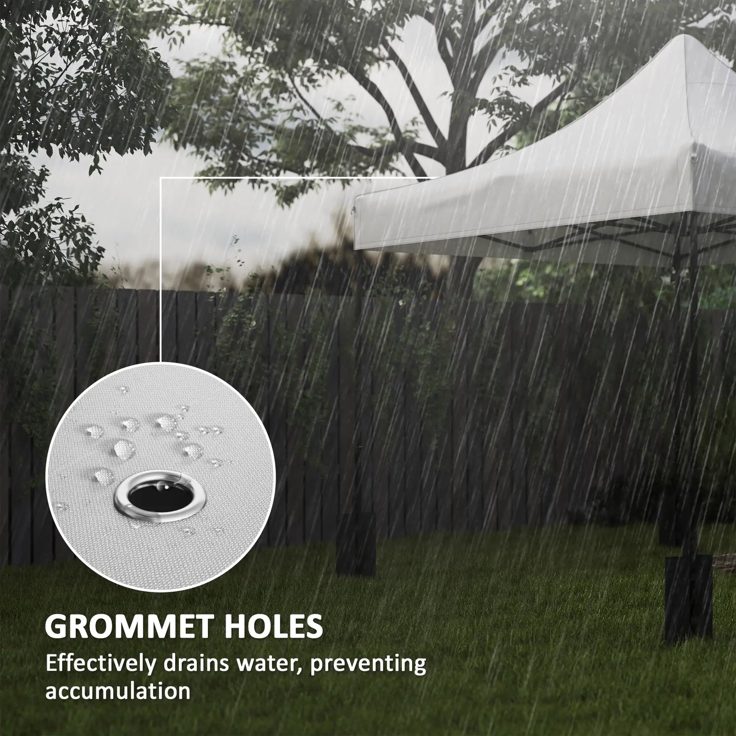 10' x 10' Replacement Canopy Top, Pop Up Tent, UPF50+, White Gazebo Canopy Replacement at Gallery Canada