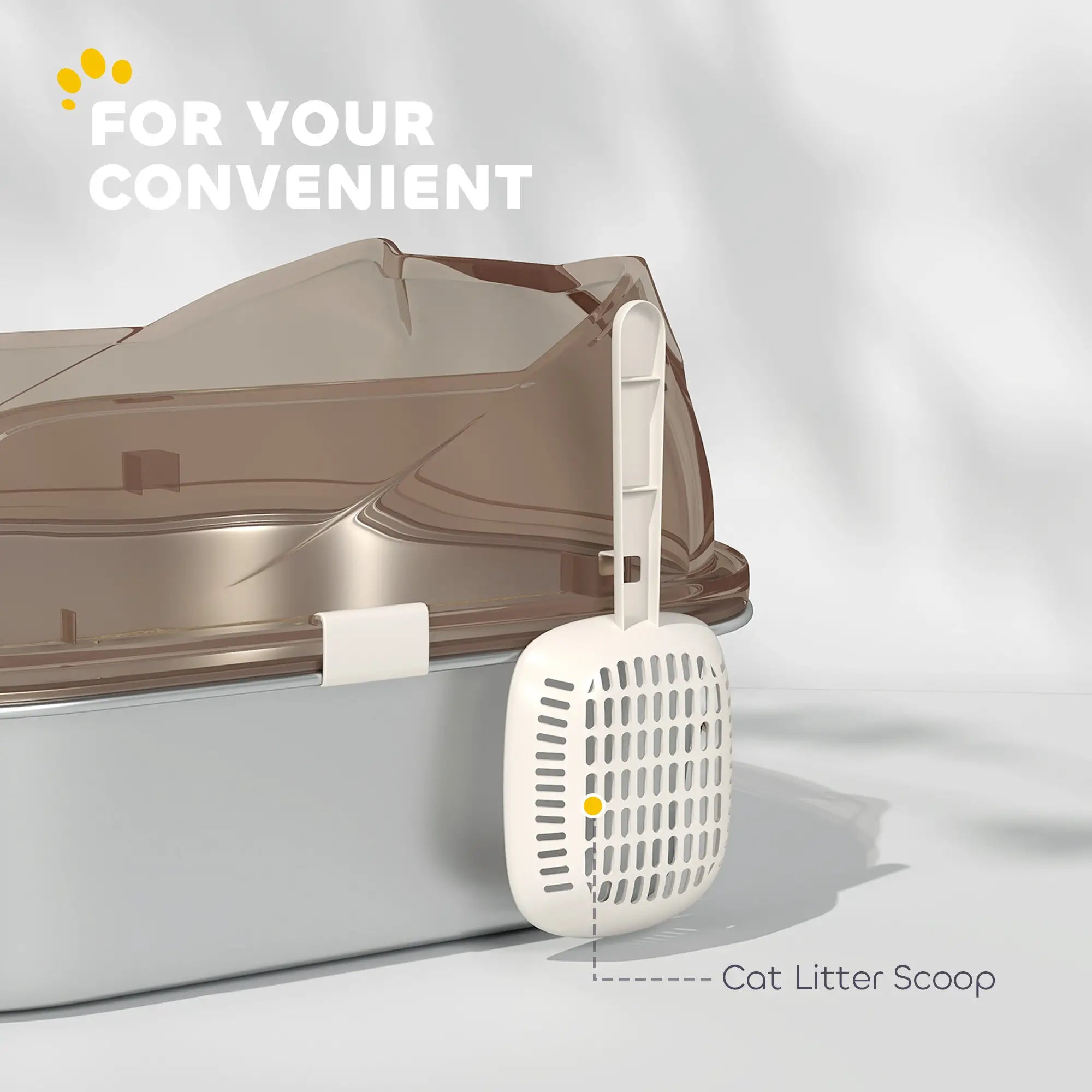 Stainless Steel Cat Litter Box, High Sided, Steps, Scoop, Anti-Leak Cat Litter Box Enclosures at Gallery Canada