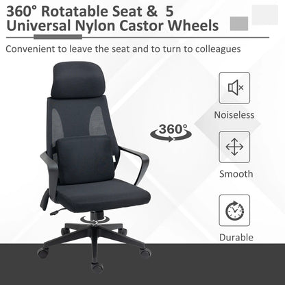 Ergonomic High Back Office Chair, Mesh Computer Chair, Lumbar Support Massage Chairs at Gallery Canada