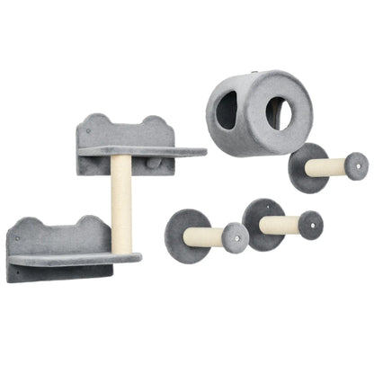 Wall-Mounted Pet Climbing Shelf Set, Grey Cat Climbing Wall at Gallery Canada