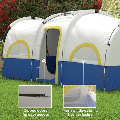 4-6 Person Camping Tent, 3 Room, 3000mm Waterproof, UPF30+, Blue Camping Tents at Gallery Canada