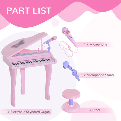 Mini Electronic Piano, 37 Key Keyboard, Kids Toy with Microphone, Pink Electronic Musical Pianos at Gallery Canada