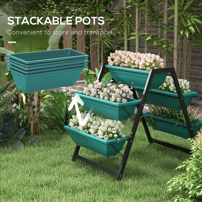 3-Tier Vertical Raised Garden Planter, 5 Boxes, Outdoor Plant Stand Plant Stands at Gallery Canada