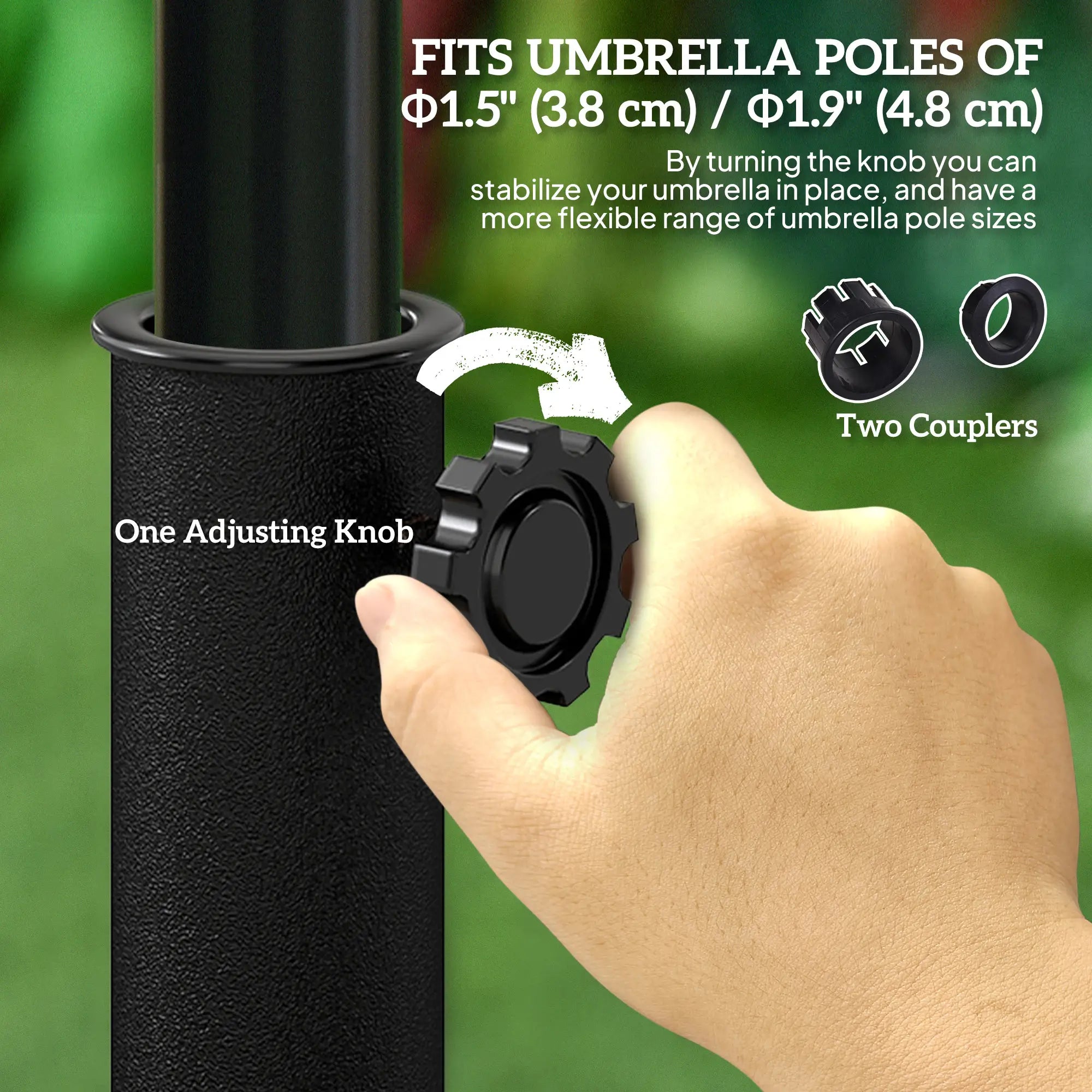 20 lbs Half Round Patio Umbrella Base, 20