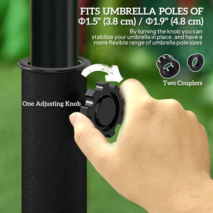 20 lbs Half Round Patio Umbrella Base, 20", Outdoor Resin Stand, Bronze Umbrella Bases at Gallery Canada