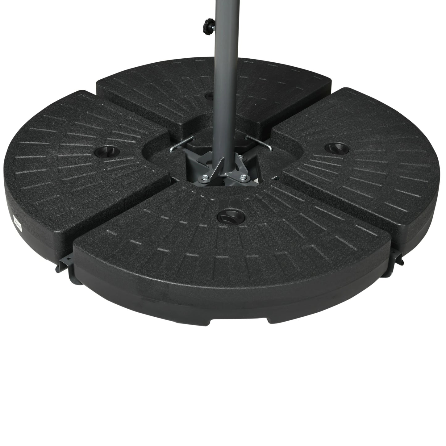 Offset Patio Umbrella with Net, Adjustable Canopy, Beige Cantilever Umbrellas at Gallery Canada