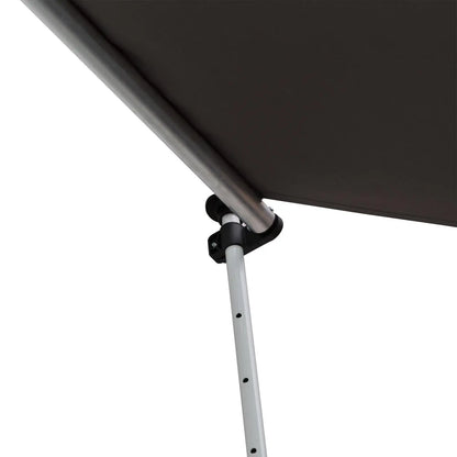 Store manuel rétractable 10x5 pieds, résistant à l'eau et protecteur UV, gris