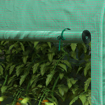 Outdoor Garden Greenhouse, Steel Tent, 2 Doors, 4 Windows, 9.8'x3.3'x6.6', Green Portable Greenhouses at Gallery Canada