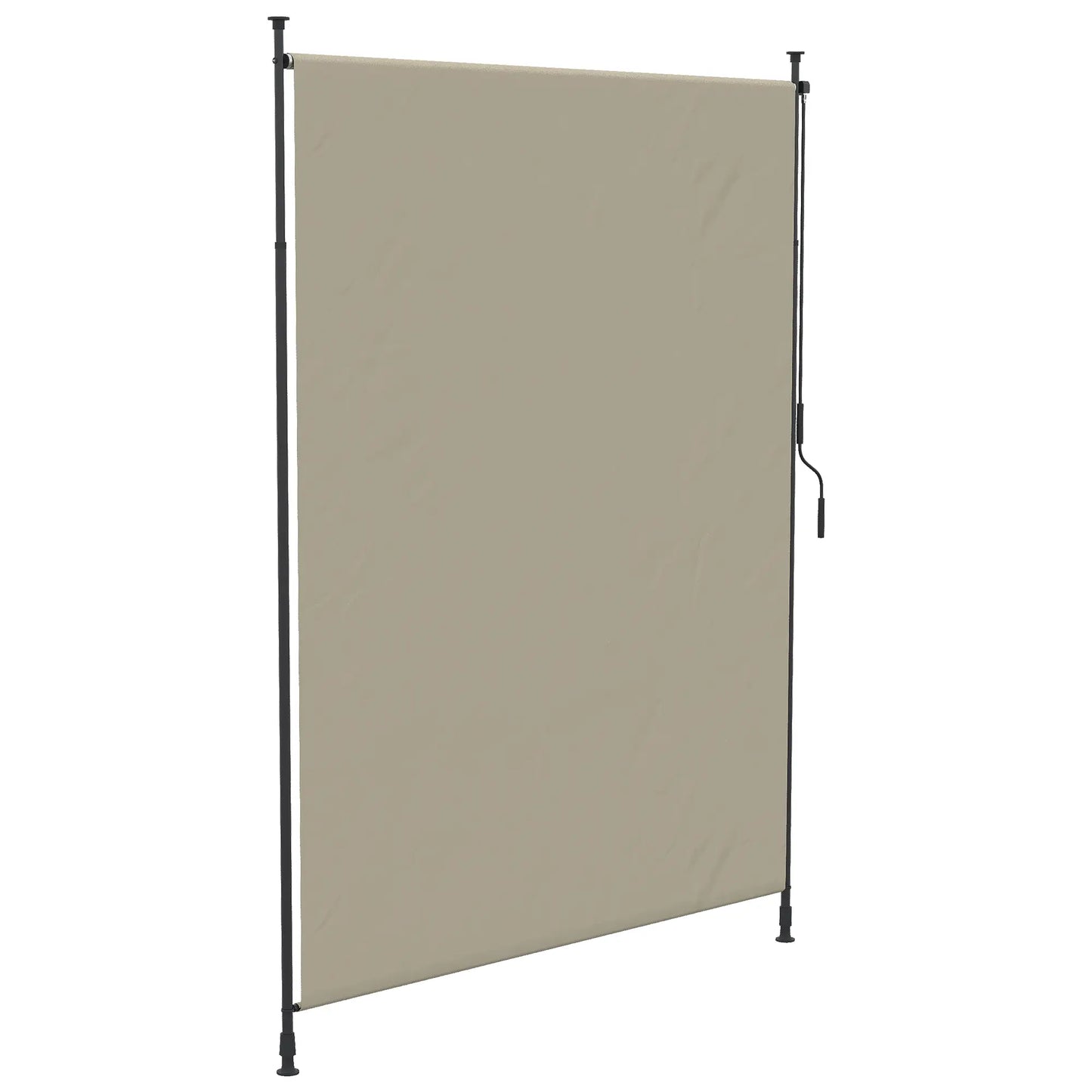 7' x 10' Retractable Patio Awning, Manual Outdoor Privacy Screen, Beige Retractable Side Awning at Gallery Canada