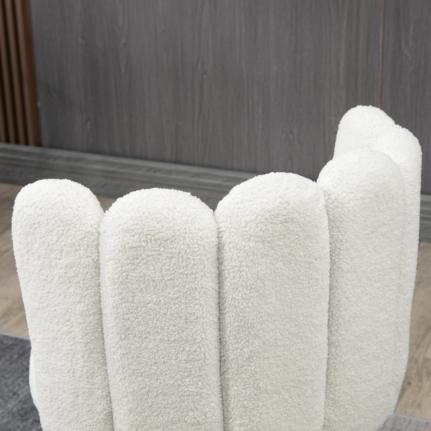 Faux Cashmere Bar Stools, Set of 2, Counter Height, 20.5"x19.7"x36.6", Cream Bar Stools at Gallery Canada