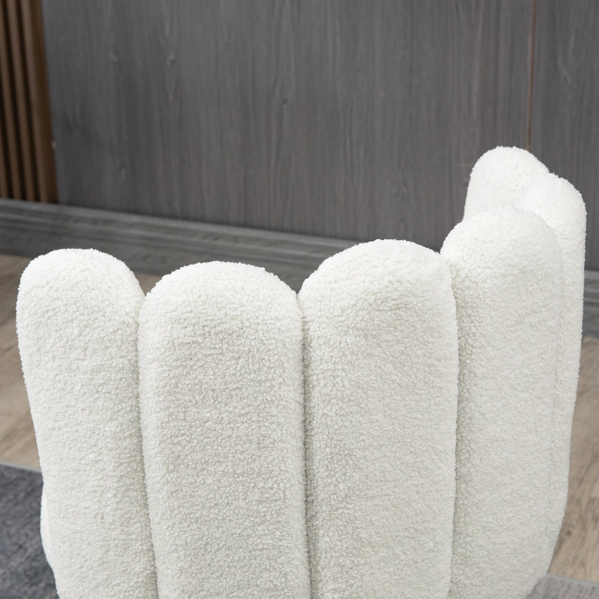 Faux Cashmere Bar Stools, Set of 2, Counter Height, 20.5"x19.7"x36.6", Cream Bar Stools at Gallery Canada