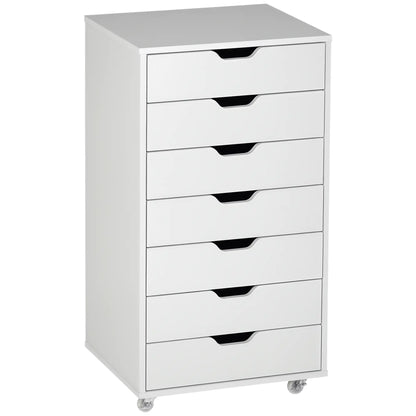 7-Drawer Vertical File Cabinet, Home Office Storage, 18.7"x15.6"x35.4", White Office Cabinets & Cupboards White at Gallery Canada